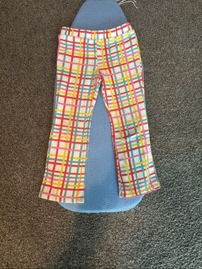 Epic Threads Colorful Plaid Flare Pants - Multicolor